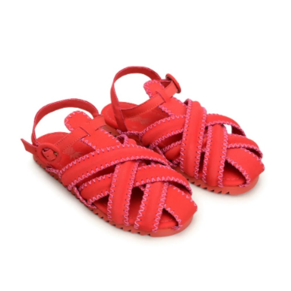 Women’s Red Slingback Fisherman Sandals